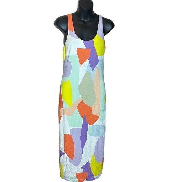 Alice & Olivia James abstract all over print bodycon midi dress 6 new - Picture 4 of 10